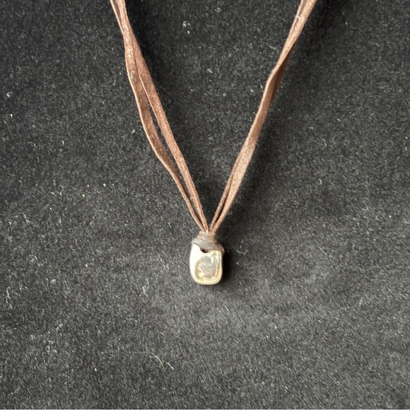 Chan Luu 925 Sterling Silver 15" Leather Necklace 3.47g - Picture 13 of 16